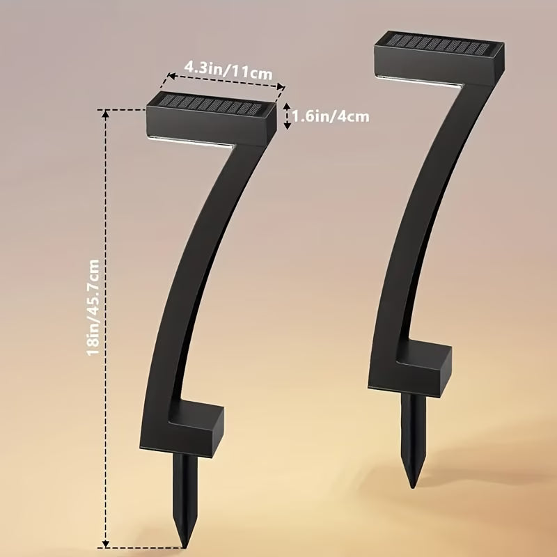 Solar Outdoor Pathway Lights – "7" Shape